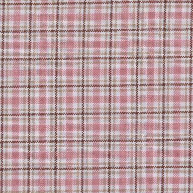 Webstoff Karo rosa-braun