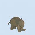 Krippenfigur Elefant klein